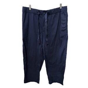Banana Republic Womens Navy Blue Utility Cropped Drawstring Pants XL